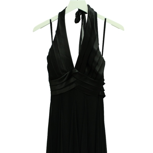 bcbg black halter dress